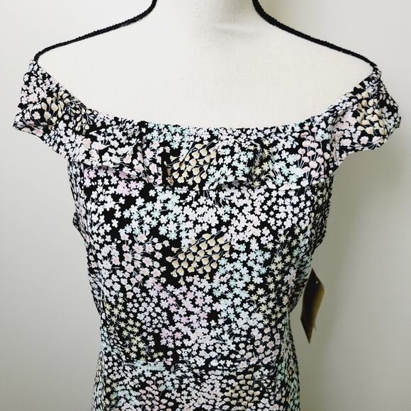 To Be Spoiled NWT Floral Side Slit Midi Maxi Dress - Sundress Sz XL - Picture 2 of 14